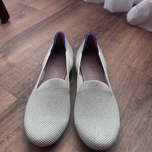 Rothy's Women's Cream Slip-On Flats with Blue Accents